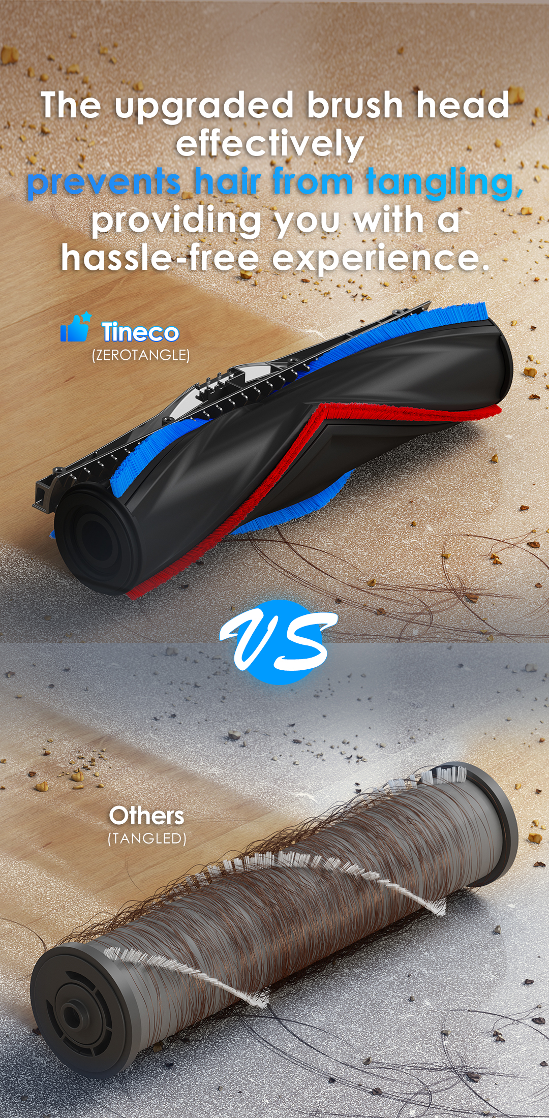 Tineco Pure ONE S15 Essentials - Aspiradora inalámbrica inteligente,  aspiradora de palo con cepillo antienredos y succión sin decoloración,  limpieza