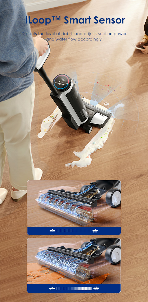  Tineco Floor ONE S3 Cordless Hardwood Floors Cleaner,  Lightweight Wet Dry Vacuum Cleaners for Multi-Surface Cleaning with Smart  Control System