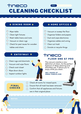 tineco cleaning checklist