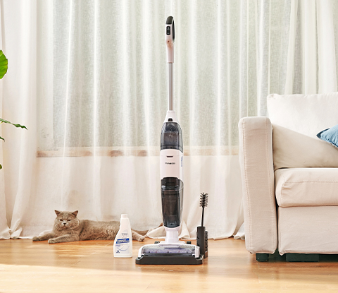 Lightweight Cordless Wet Dry Vacuum Cleaner, Vacuum & Mop & Wash 3 in 1  Cordless Self-Cleaning Vacuum Cleaner, One-Step Cleaning for Hard Floors 