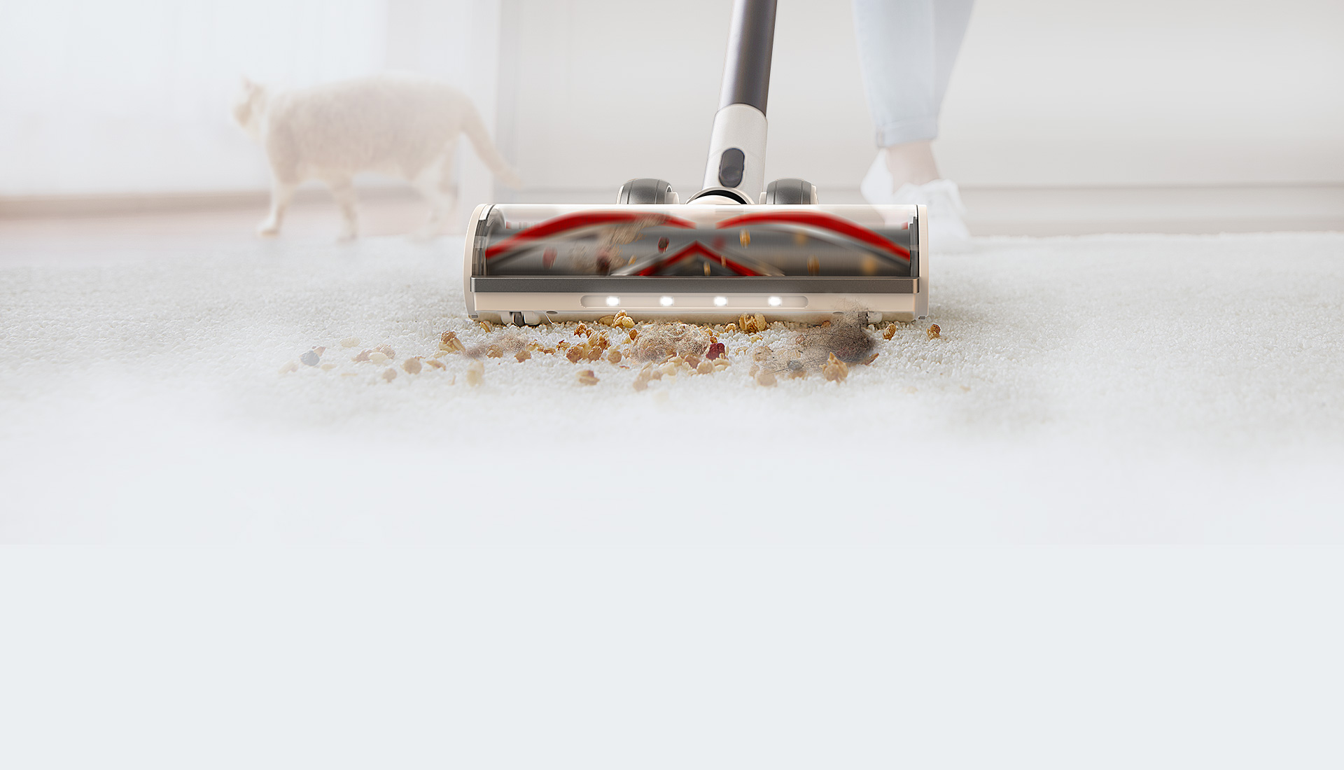 two power brushes for multi-surface cleaning
