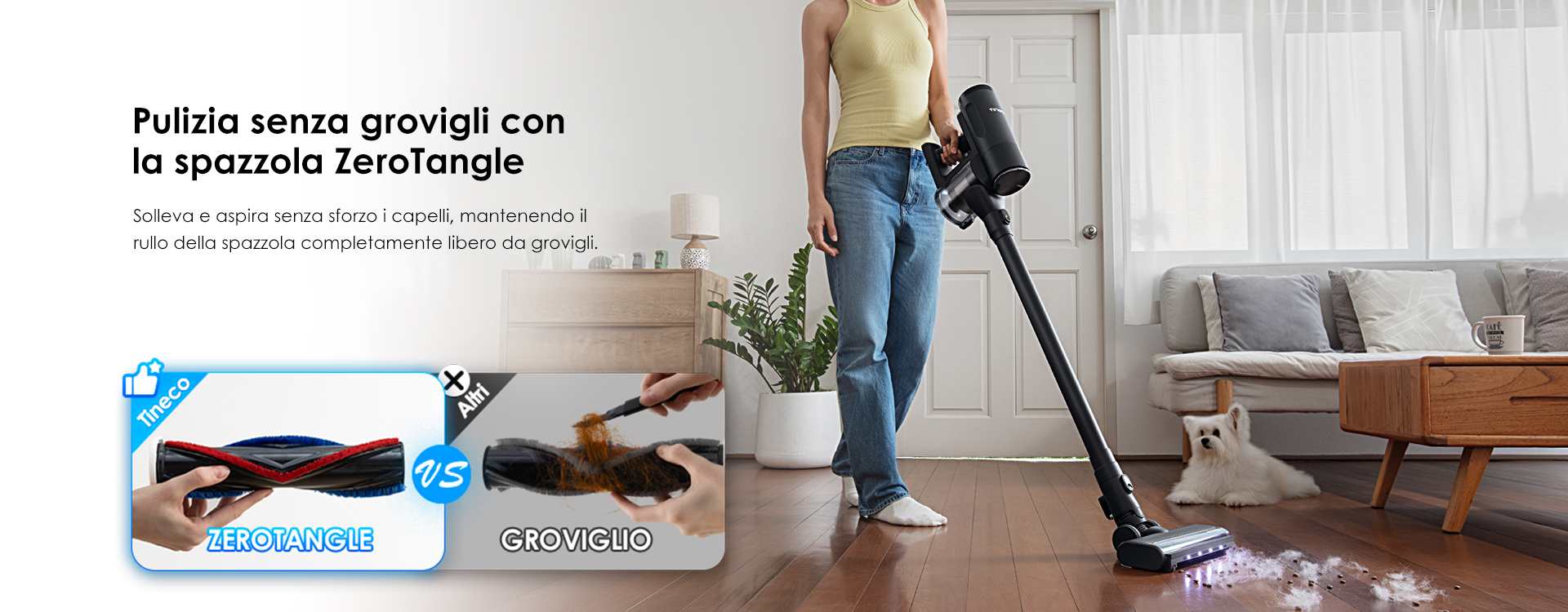 Tecnologia Tineco PureCyclone per un'aspirazione forte e duratura