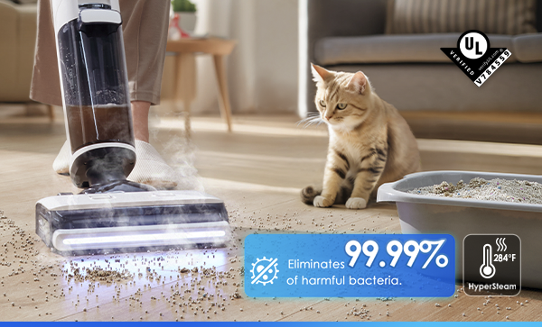 Tineco FLOOR ONE S7 Steam Smart Floor Washer: Deep cleaning with 284°F  steam.