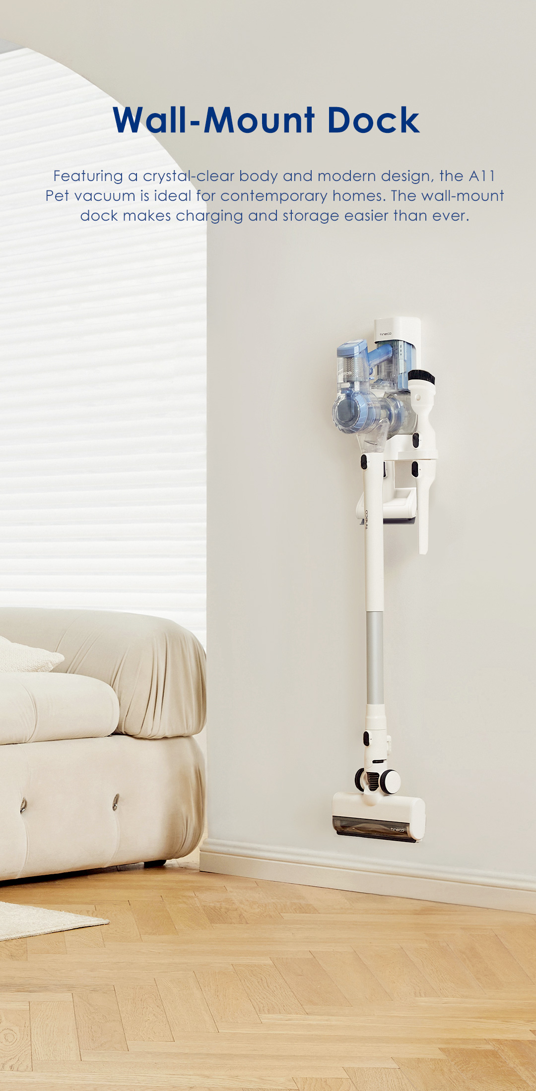 Tineco A11 PET: Powerful Cordless Vacuum with 450W Brushless Motor