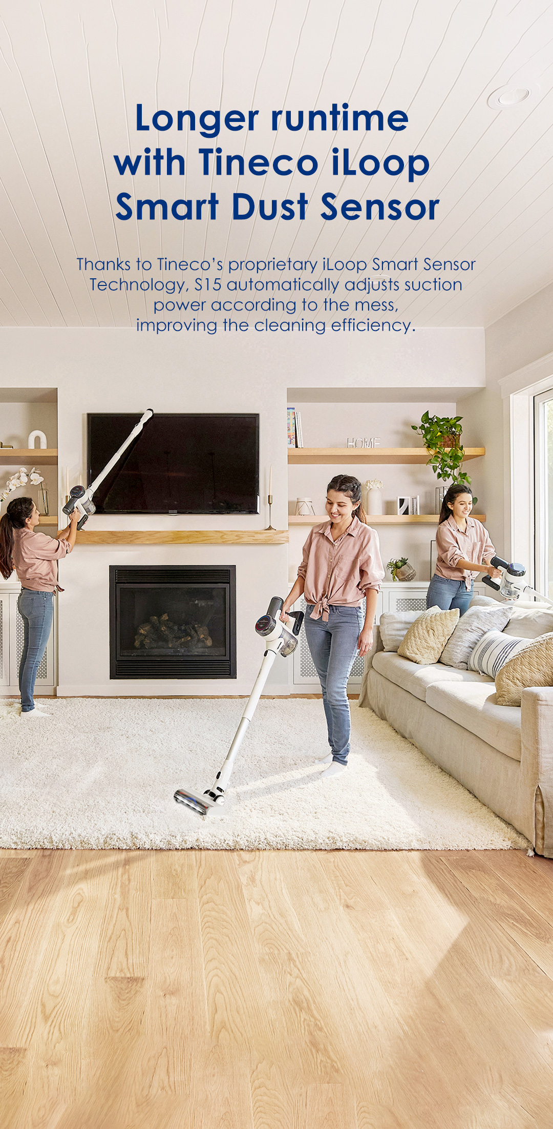 Tineco PURE ONE S15 Essentials: Smart Cordless Vacuum with iLoop